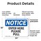 Signmission Enter Here Please Pull, 24 in W x Rectangle, Plastic OS-2PACK-NS-P-1824-L-12071 - alternate 2
